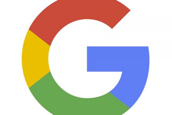 The image displays the colorful logo of Google, consisting of a stylized 