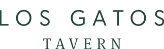 The image displays the logo of "Los Gatos Tavern" with a green tree illustration above the text.